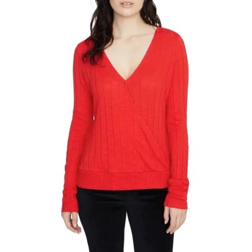 Sanctuary Polina Ribbed Faux Wrap Top